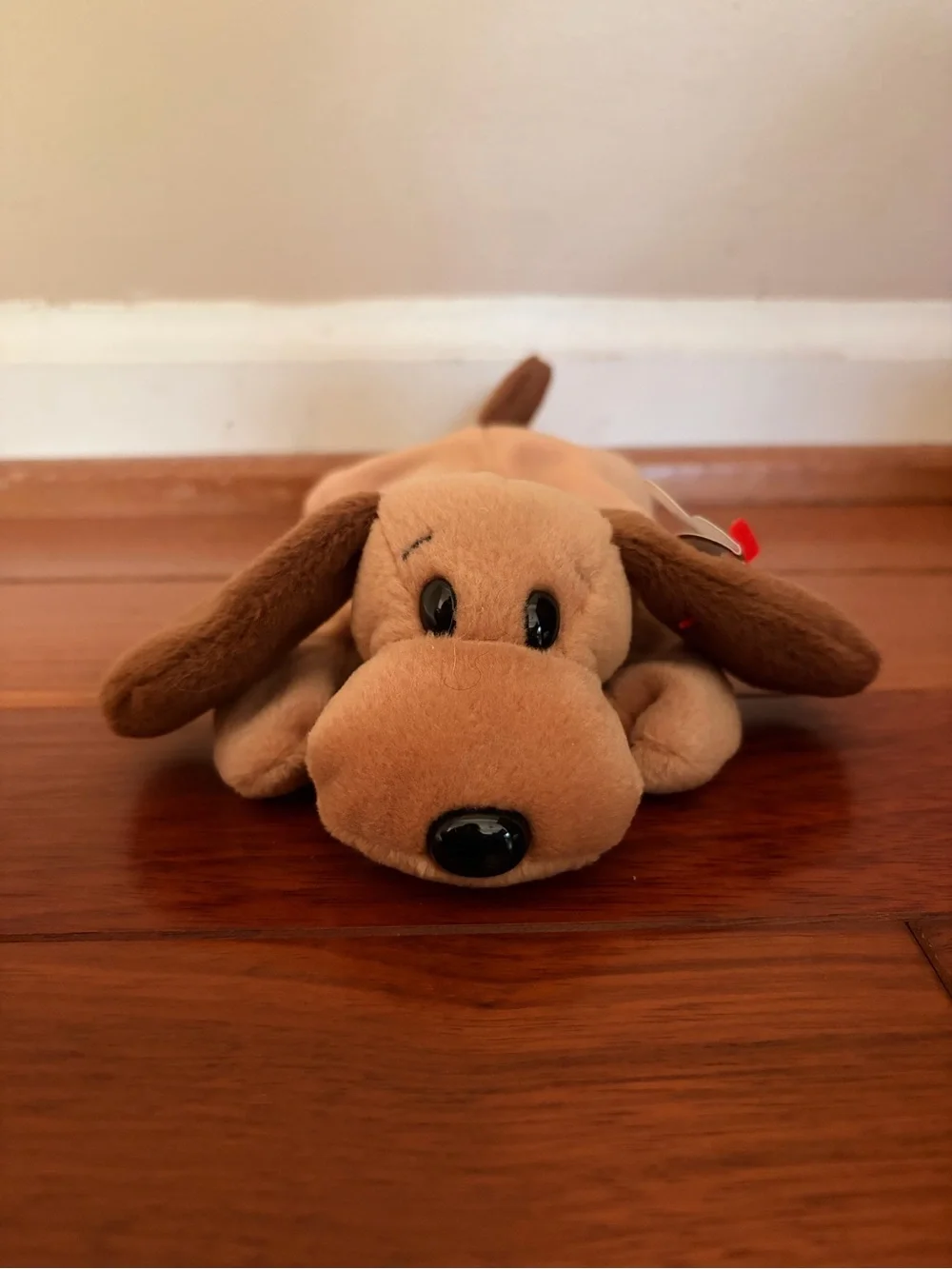 Ty Brown Plush Dog Toy - Soft Squeaky Puppy